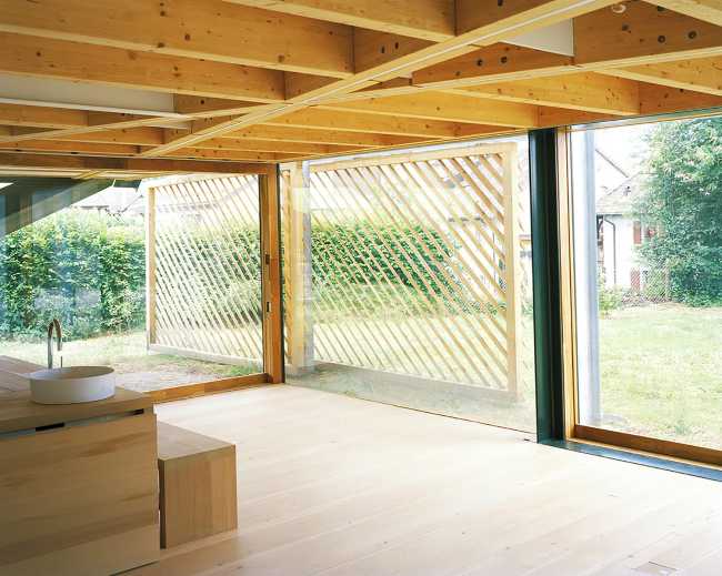 Techo de madera en cajones